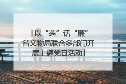 以“莲”话“廉” 省文物局联合多部门开展主题党日活动
