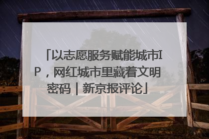 以志愿服务赋能城市IP，网红城市里藏着文明密码｜新京报评论