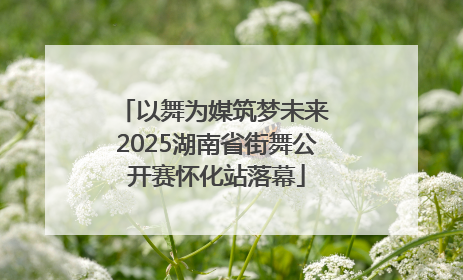 以舞为媒筑梦未来 2025湖南省街舞公开赛怀化站落幕