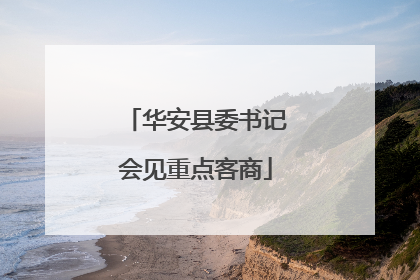 华安县委书记会见重点客商