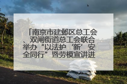 南京市建邺区总工会、双闸街道总工会联合举办“以法护‘新’安全同行”暨劳模宣讲进工地服务活动