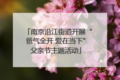 南京沿江街道开展“爸气全开 爱在当下”父亲节主题活动