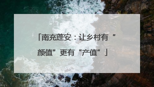 南充蓬安：让乡村有“颜值”更有“产值”