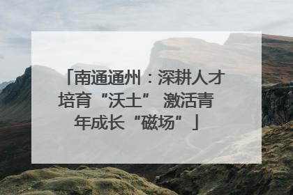 南通通州：深耕人才培育“沃土” 激活青年成长“磁场”
