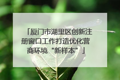 厦门市湖里区创新注册窗口工作打造优化营商环境“新样本”