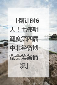 倒计时6天！毛伟明调度第四届中非经贸博览会筹备情况