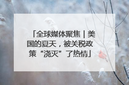全球媒体聚焦｜美国的夏天，被关税政策“浇灭”了热情