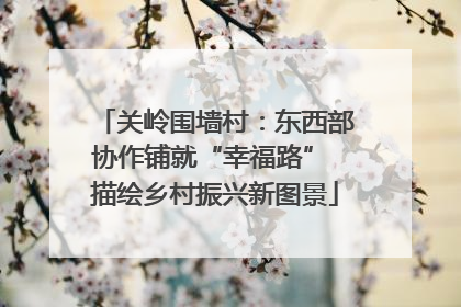 关岭围墙村：东西部协作铺就“幸福路” 描绘乡村振兴新图景
