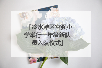 冷水滩区富强小学举行一年级新队员入队仪式