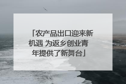 农产品出口迎来新机遇 为返乡创业青年提供了新舞台