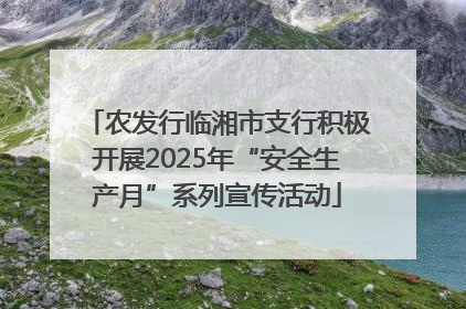 农发行临湘市支行积极开展2025年“安全生产月”系列宣传活动
