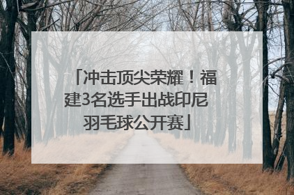冲击顶尖荣耀！福建3名选手出战印尼羽毛球公开赛