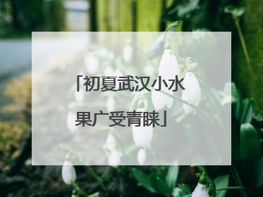 初夏武汉小水果广受青睐