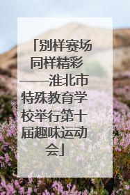 别样赛场 同样精彩——淮北市特殊教育学校举行第十届趣味运动会
