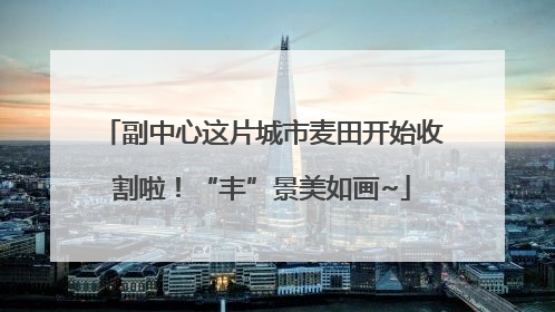 副中心这片城市麦田开始收割啦！“丰”景美如画~