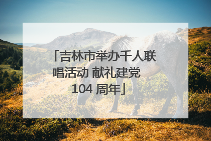 吉林市举办千人联唱活动 献礼建党 104 周年