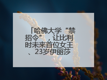 哈佛大学“禁招令”，让比利时未来首位女王、23岁伊丽莎白公主难毕业
