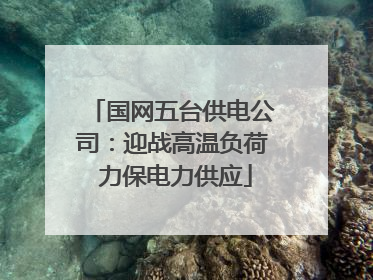 国网五台供电公司：迎战高温负荷 力保电力供应