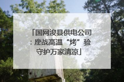国网浚县供电公司：鏖战高温“烤”验 守护万家清凉