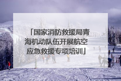 国家消防救援局青海机动队伍开展航空应急救援专项培训