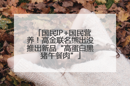 国民IP+国民营养！高金联名熊出没推出新品“高蛋白黑猪午餐肉”
