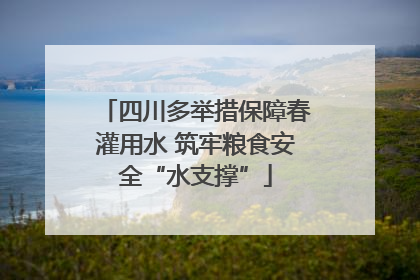 四川多举措保障春灌用水 筑牢粮食安全“水支撑”