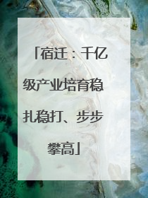 宿迁：千亿级产业培育稳扎稳打、步步攀高
