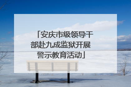 安庆市级领导干部赴九成监狱开展警示教育活动