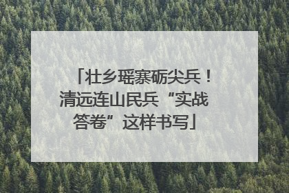 壮乡瑶寨砺尖兵！清远连山民兵“实战答卷”这样书写