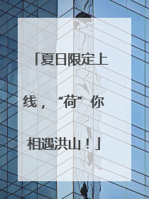夏日限定上线，“荷”你相遇洪山！