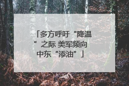多方呼吁“降温”之际 美军频向中东“添油”
