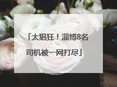 太猖狂！淄博8名司机被一网打尽