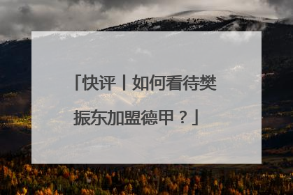 快评丨如何看待樊振东加盟德甲？