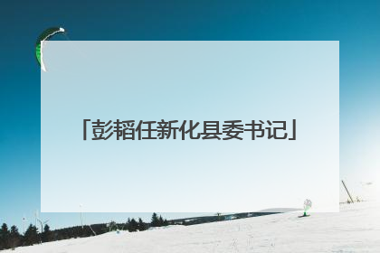 彭韬任新化县委书记
