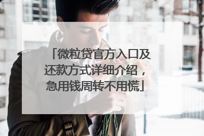 微粒贷官方入口及还款方式详细介绍，急用钱周转不用慌