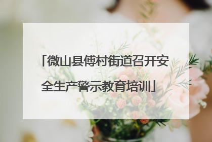 微山县傅村街道召开安全生产警示教育培训