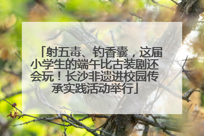 射五毒、钓香囊，这届小学生的端午比古装剧还会玩！长沙非遗进校园传承实践活动举行