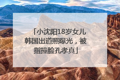小沈阳18岁女儿韩国出道照曝光，被指撞脸孔孝真
