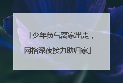 少年负气离家出走，网格深夜接力助归家