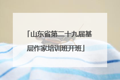山东省第二十九届基层作家培训班开班