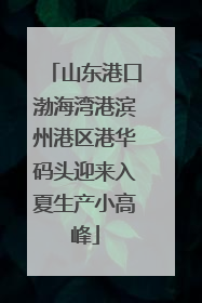 山东港口渤海湾港滨州港区港华码头迎来入夏生产小高峰