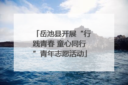 岳池县开展“行践青春 童心同行”青年志愿活动