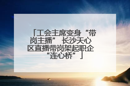 工会主席变身“带岗主播” 长沙天心区直播带岗架起职企“连心桥”