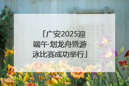 广安2025迎端午·划龙舟暨游泳比赛成功举行
