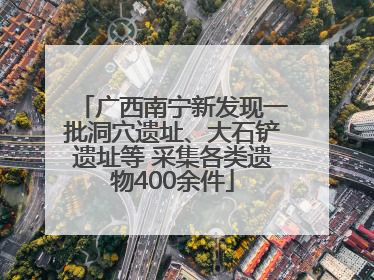 广西南宁新发现一批洞穴遗址、大石铲遗址等 采集各类遗物400余件