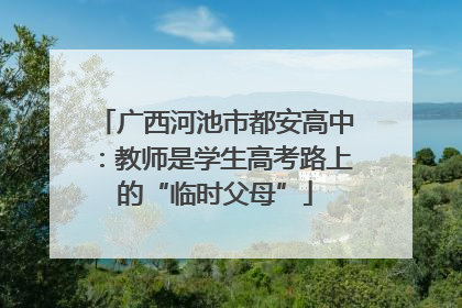 广西河池市都安高中：教师是学生高考路上的“临时父母”