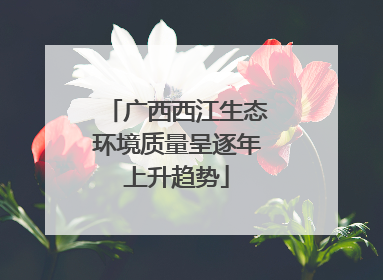 广西西江生态环境质量呈逐年上升趋势