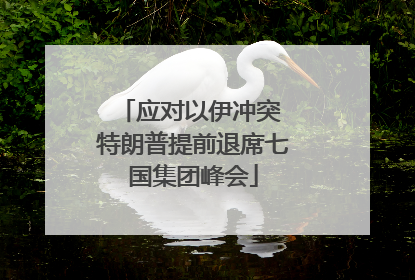 应对以伊冲突 特朗普提前退席七国集团峰会