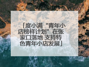 度小满“青年小店榜样计划”在张家口落地 支持特色青年小店发展
