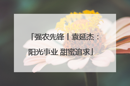 强农先锋丨袁延杰：阳光事业 甜蜜追求